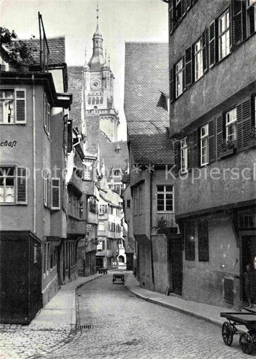 Stuttgart Turmstrasse mit Rathausturm