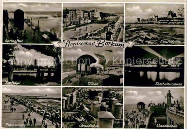 Borkum Springflut Dorfidyll Promenade Wandelha