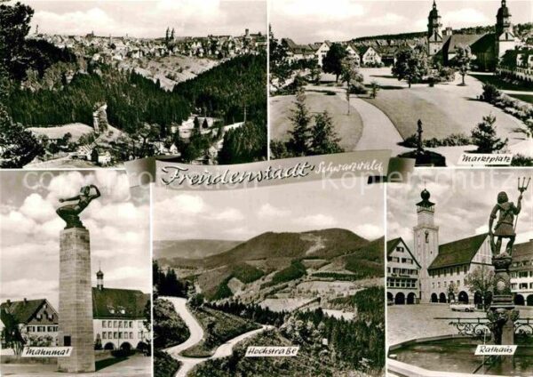 Freudenstadt Panorama Mahnmal Hochstrasse Rathaus Ma