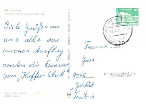 Marienberg Erzgebirge Postmeilensäule – Bild 2