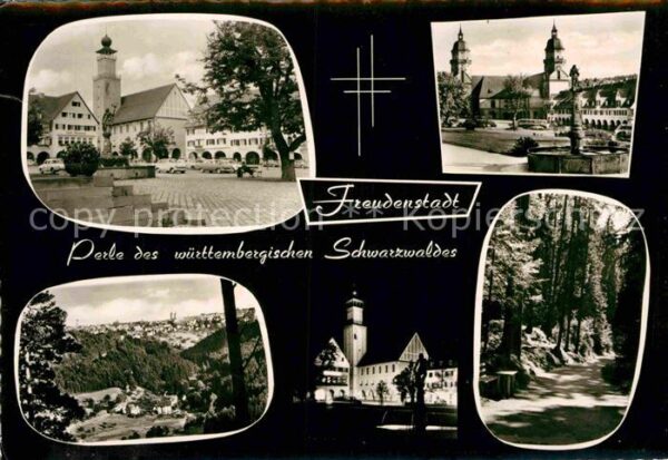 Freudenstadt Marktplatz Brunnen Waldweg