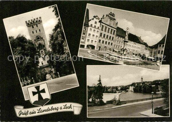 Landsberg Lech Marktplatz Stadttor Brücke