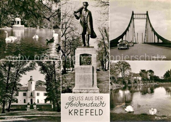 Krefeld Rheinbrücke Stadtwald Jugendherberge Bu