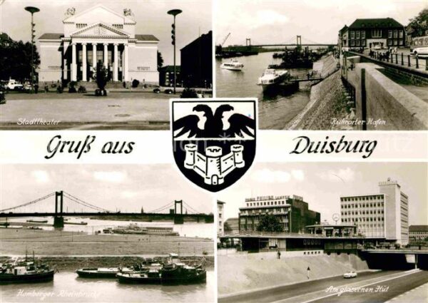 Duisburg Ruhr Stadttheater Homberger Rheinbrücke Gläs
