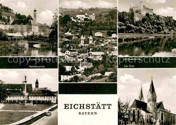 Eichstaett Oberbayern Willibaldsburg Dom Residenzplatz