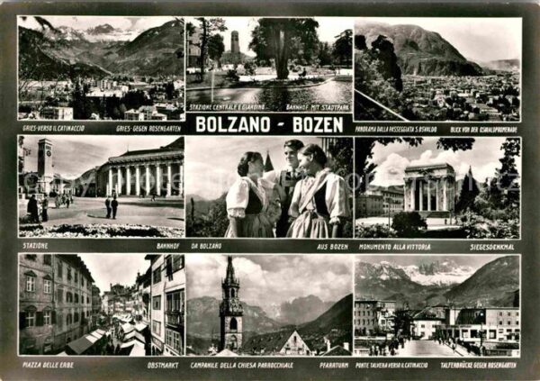 Bolzano Bahnhof Obstmarkt Siegesdenkmal