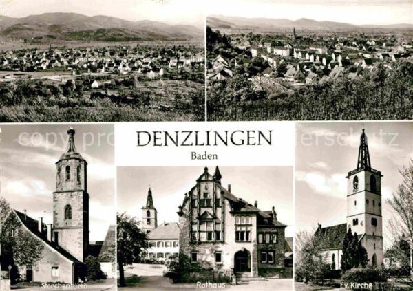 Denzlingen Rathaus Storchenturm Evangelische Kirch