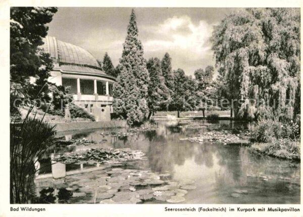 Bad Wildungen Seerosenteich Kurpark Musikpavillon