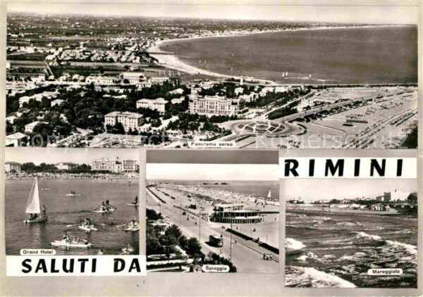 Rimini Strand Grand Hotel Fliegeraufnahme