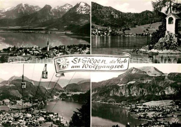 St Gilgen Wolfgangsee Seilbahn Fliegeraufnahme