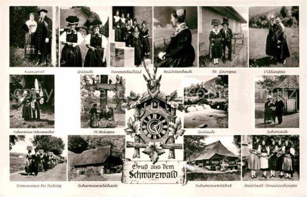 Schwarzwald Trachten und Häuser aus dem südlichen S