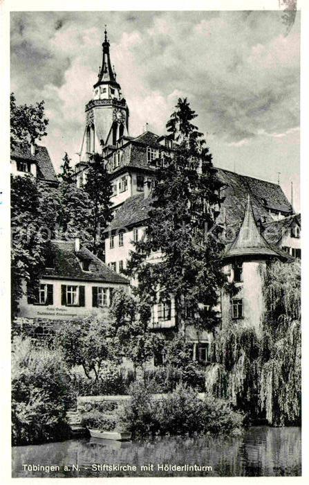Tuebingen Stiftskirche mit Hölderlinturm