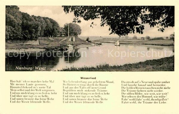 Nienburg Weser Weserpartie mit Weserlied