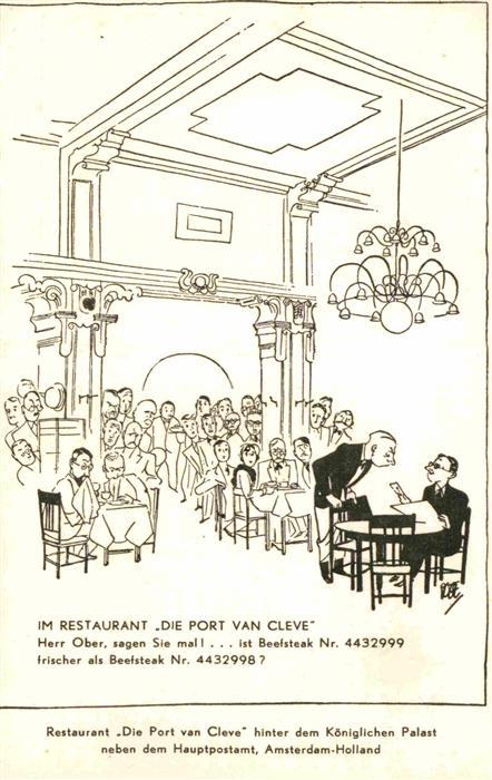 Amsterdam Niederlande Restaurant Die Port van Cleve