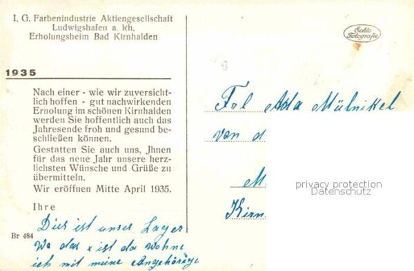 Bad Kirnhalden Erholungsheim der I.G. Farben Ludwigsha – Bild 2