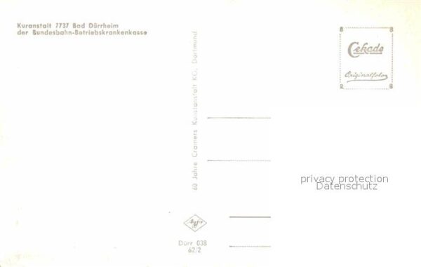 Bad Duerrheim Bundesbahn Betriebskrankenkasse – Bild 2