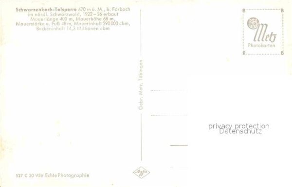 Schwarzenbach Forbach Talsperre Staumauer – Bild 2