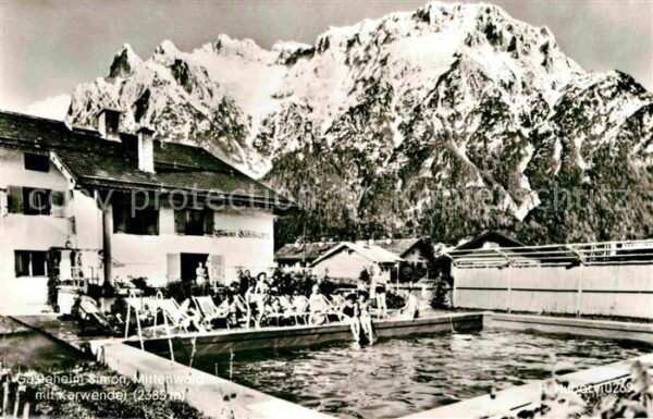 Mittenwald Bayern Gästeheim Simon mit Pool