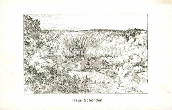 Schoental Jagst Haus Schöntal Künstlerkarte