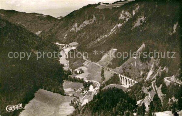 Hoellental Schwarzwald Fliegeraufnahme mit Ravenna-Viadukt
