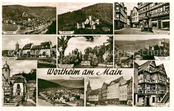 Wertheim Main Schloß Engelsbrunnen Tauber Kilianskape