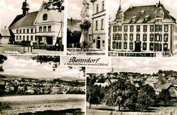 Bonndorf Schwarzwald Volksschule Schloß Marktbrunnen