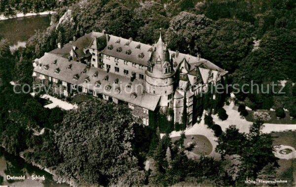 Detmold Fliegeraufnahme Schloß