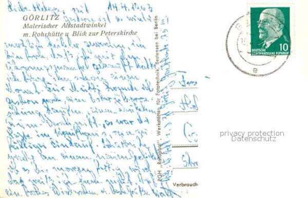 Goerlitz Sachsen Altstadtwinkel mit Rohrhütte und Peters – Bild 2
