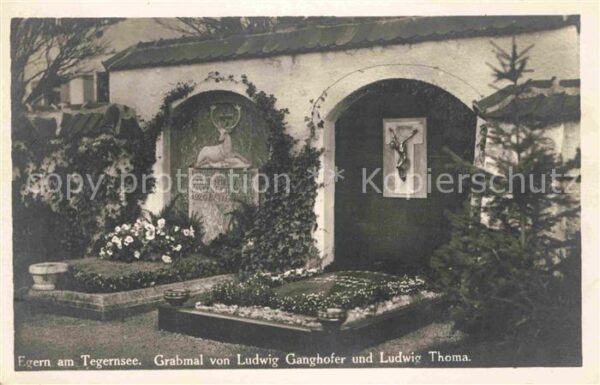 Egern Tegernsee Grabmal von Ludwig Ganghofer und Ludwig