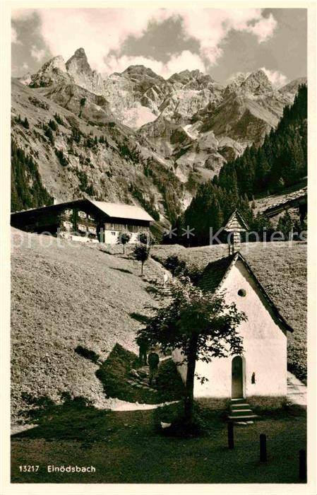 Einoedsbach mit Mädelegabelgruppe bei Oberstdorf