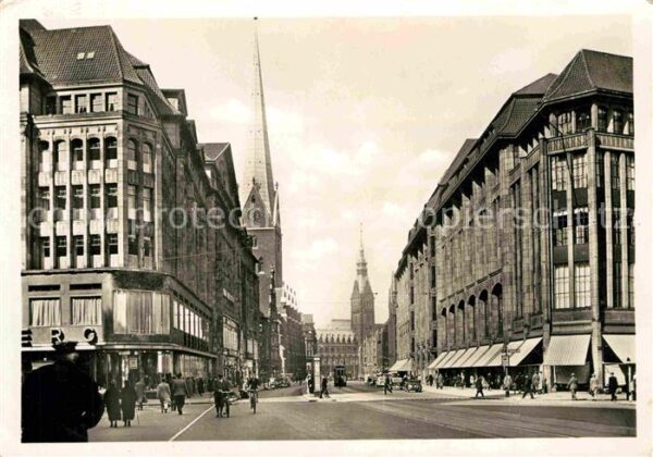 Hamburg Mönckebergstrasse Petrikirche Rathaus