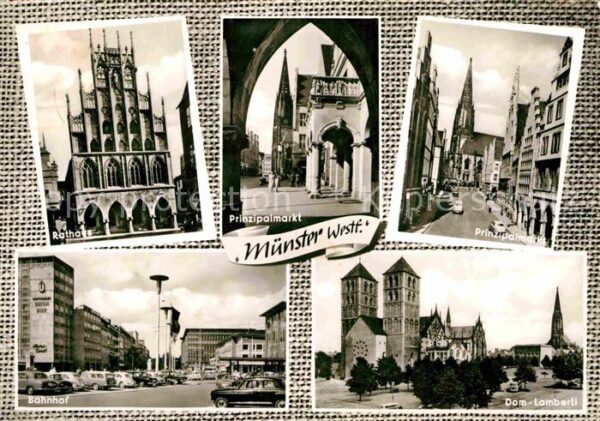 Muenster Westfalen Rathaus Prinzipalmarkt Dom Lamberti Bah