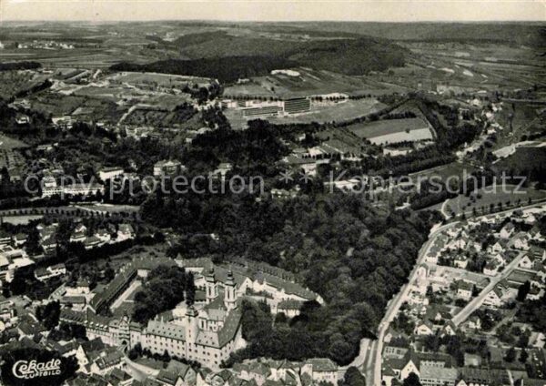 Bad Mergentheim Fliegeraufnahme Schloß und Kurviertel