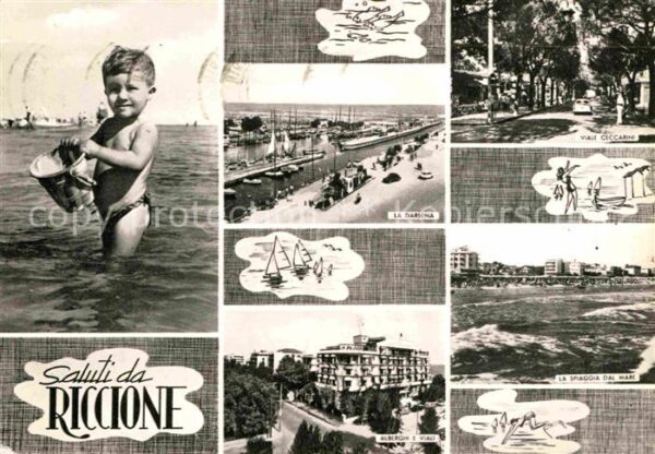 Riccione Viale Ceccarini Darsena Albergi e Viali