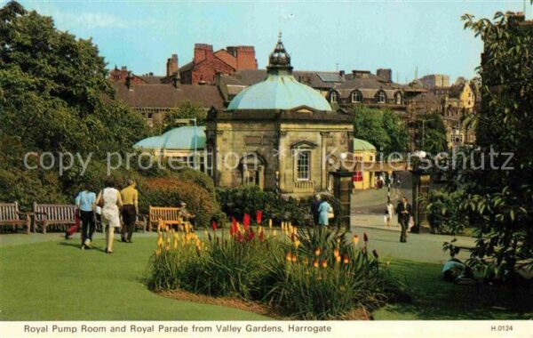 Harrogate UK Royal Pump Room and Royal Parade from V