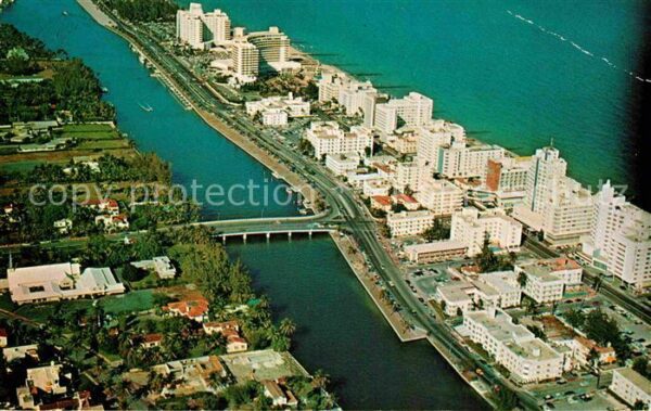Miami Beach Air view of Hotel Strip