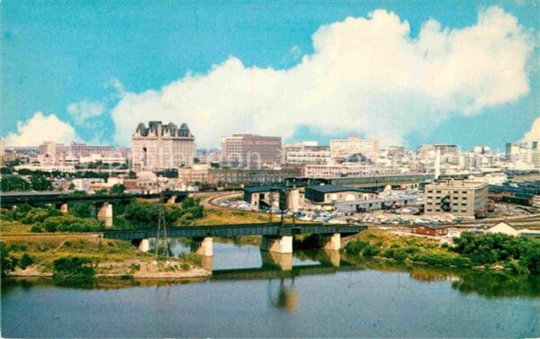 Winnipeg Panorama mit Red und Assiniboine River