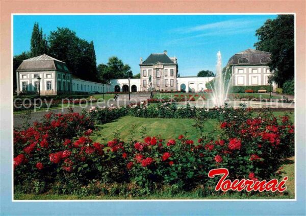 Tournai Hainaut Hotel de Ville vue du parc