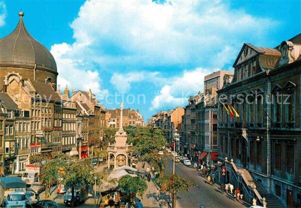 Liege Luettich Marktplatz und Perron