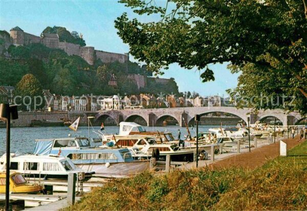 Namur sur Meuse Hafen Schloss Brücke