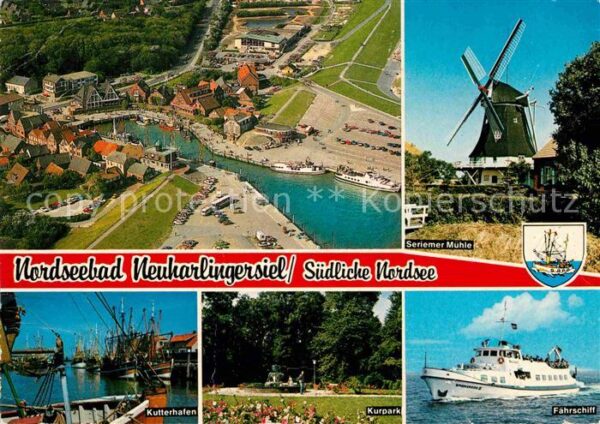 Neuharlingersiel Fliegeraufnahme Seriemer Mühle Kutterha