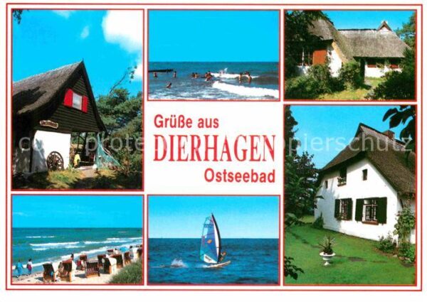 Dierhagen Ostseebad Fischland Strand Friesenhäuser Windsurf