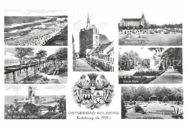Kolberg Ostseebad Kolobrzeg Strand Domstrasse Dom Strandschloss Kai