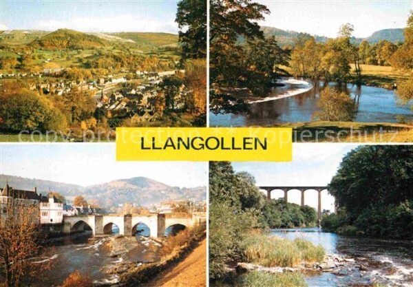 Llangollen Fliegeraufnahme Panorama Brücken