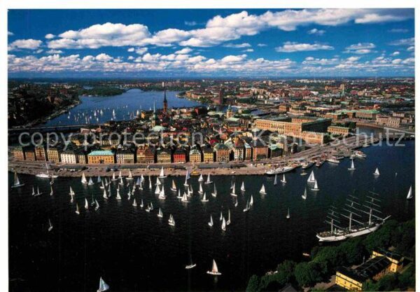 Stockholm Yacht racing in front of the Old Town a