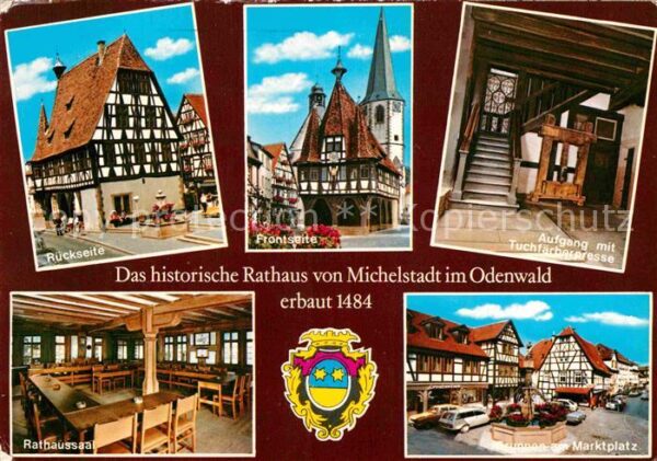 Michelstadt Rückseite Frontseite Aufgang mit Tuchfä
