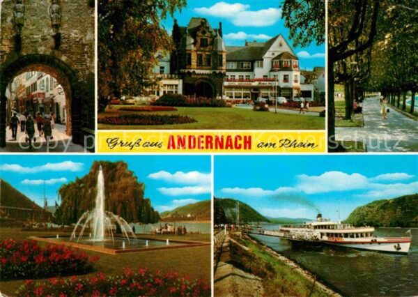 Andernach Stadttor Kurhaus Park Fontäne Fahrgasts