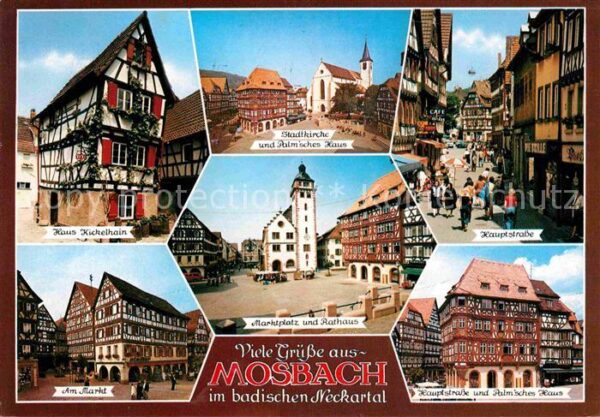 Mosbach Baden Haus Kickelhain Stadtkirche Hauptstr Ma