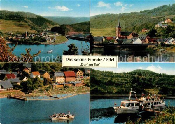 Einruhr Dorf am See Panorama Fahrgastschiff Boo