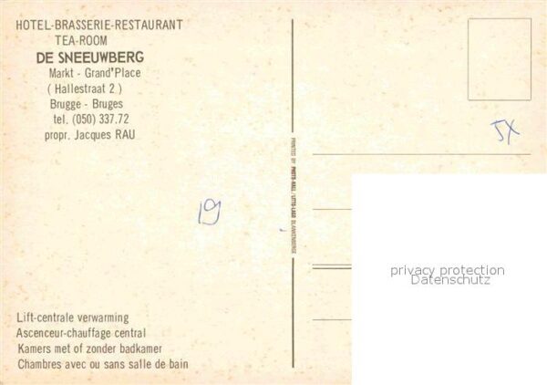 Brugge Hotel Brasserie De Sneuwberg Speisesaal – Bild 2